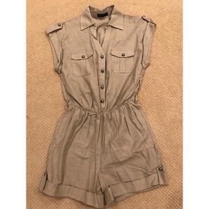 Khaki safari romper